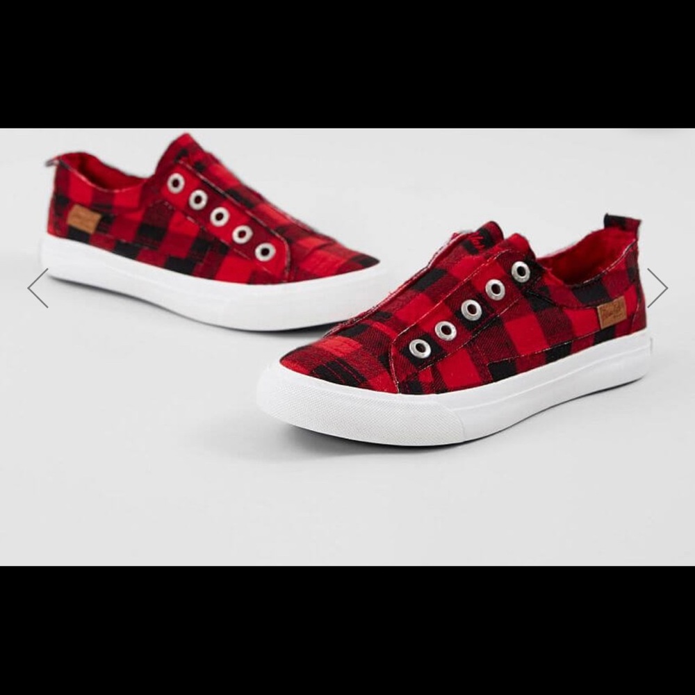 Brand New Buffalo Plaid Blowfish Sneakers